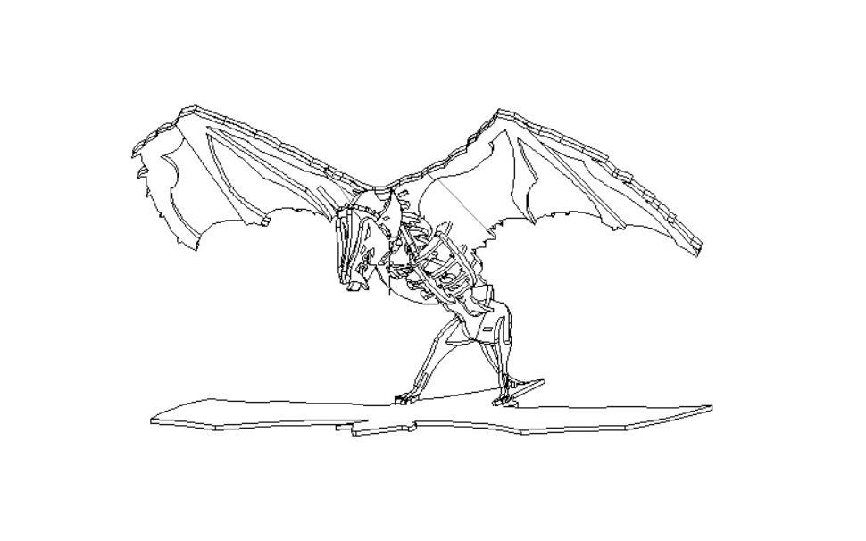 線切割&ldquo;3D蝙蝠&rdquo;圖紙