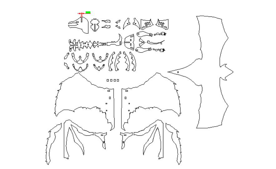 線切割&ldquo;3D蝙蝠&rdquo;圖紙免費下載