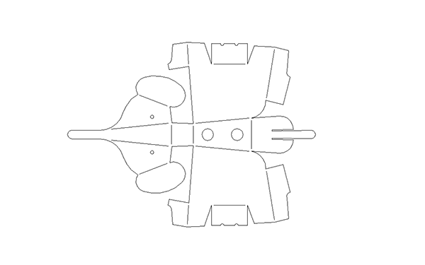 線（xiàn）切割折彎小象圖（tú）紙（zhǐ）,線切割（gē）圖紙免費（fèi）下載