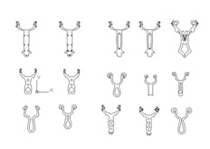 線切割多款彈弓1,線切割圖紙免費下（xià）載（zǎi）