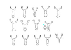 線切割多款彈弓3,線切割圖紙免費下載