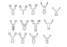 線切割多款彈弓4,線切割圖紙免費下載