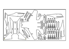 線切（qiē）割戰鬥機F15,線切割（gē）圖紙（zhǐ）免（miǎn）費下載