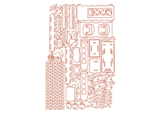 線切割雙龍船,線（xiàn）切割圖紙免費下載（zǎi）