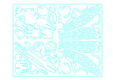 線切3D-蜻蜓,線切割圖紙免費下載