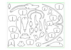 線切3D-龍蝦1,線切（qiē）割圖紙免費下載