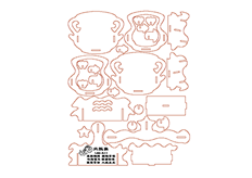 線切（qiē）割3D-12星座-水瓶座,線切割圖紙免費下載