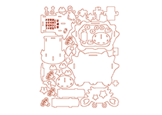 線切割3D-12星座（zuò）-巨蟹座,線切割圖紙免費下載