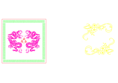 線切割2D-雙龍戲珠,線切割圖紙免費下載（zǎi）