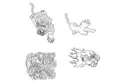 線切割2D-老虎,線切割圖紙（zhǐ）免費下載