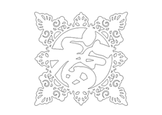 線切割2D-福字（zì）,線切割圖紙（zhǐ）免費下載