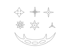 線切割2D-飛鏢,線切割圖紙免費下載