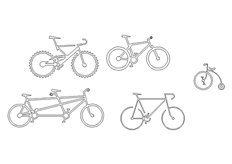 線切割2D-多款自行車,線切割圖紙免費下載