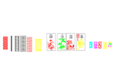 線切割2D-多款屏風1,線切（qiē）割圖紙免費下載（zǎi）