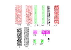 線切割2D-多款屏風5,線切割（gē）圖紙免費下載
