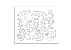 線（xiàn）切割3D-昆蟲1,線切割圖紙免費下載