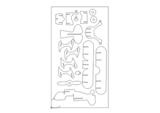 線切割3D-飛機（jī）1,線切割圖紙免費下載