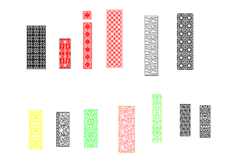 線切割2D-多款屏風4,線切割圖紙免費下載